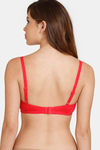 Rosaline Padded Non-Wired 3/4th Coverage T-Shirt Bra - Hot Coral — thumbnail 2